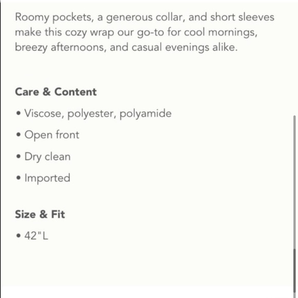 Anthropologie 💫 HP💫 Akemi + Kim Emory  Knit Kimono Wrap One Size - Picture 12 of 12